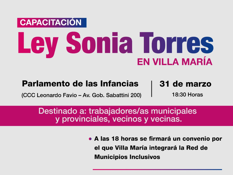 Ley Sonia Torres: funcionarios municipales se capacitarán en materia de derechos humanos
