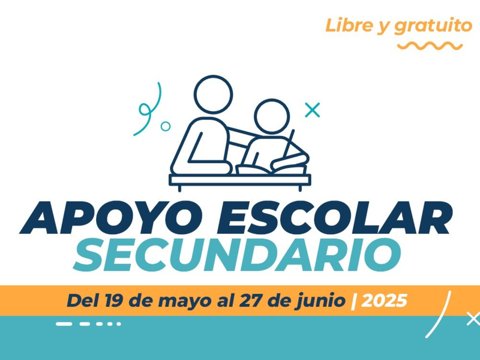 Inscripciones abiertas para el Programa de Apoyo Escolar Secundario 2025