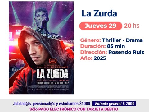 Este jueves, el Centro Cultural Comunitario proyecta la película “La Zurda”