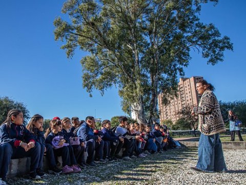 Más de 40 niños de la escuela “Florentino Ameghino” visitaron el Bosque Autóctono en el Parque de la Vida