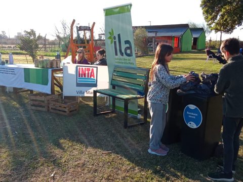 Residuos reciclables por plantines: el municipio realizó una nueva jornada de Eco Canje