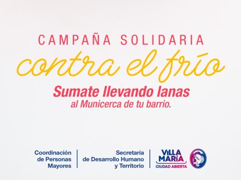La municipalidad realiza una “Campaña solidaria contra el frío”