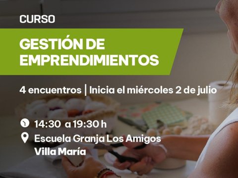 Se realizará curso de gestión de emprendimientos en la Escuela Granja