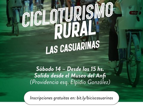 Este sábado se realiza la propuesta de “Cicloturismo Rural”