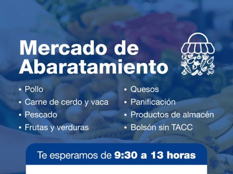 El Mercado de Abaratamiento llega este jueves a barrio Roque Sáenz Peña