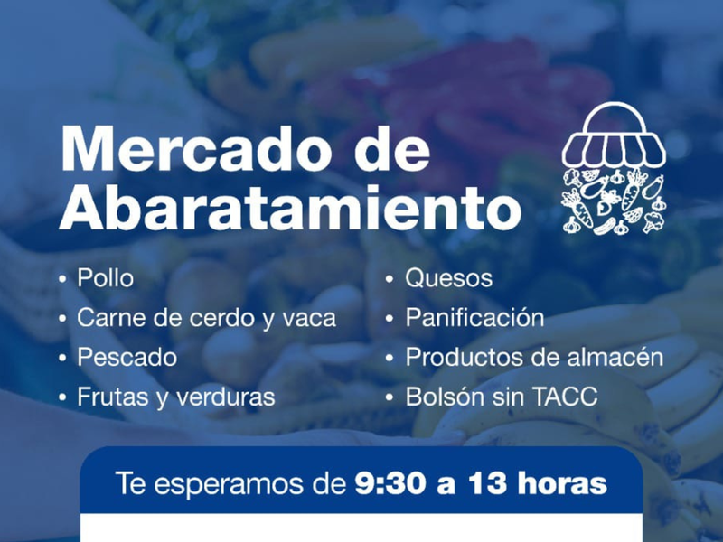 El Mercado de Abaratamiento llega este jueves a barrio Roque Sáenz Peña