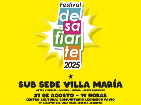 Villa María será sede del festival “Desafiarte”
