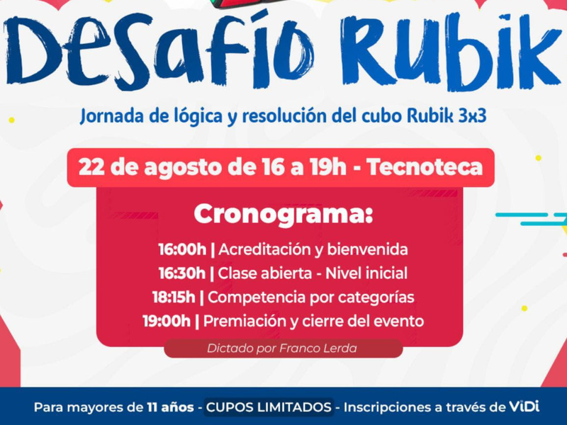Tecnoteca organiza una jornada de lógica y resolución del Cubo Rubik 3x3
