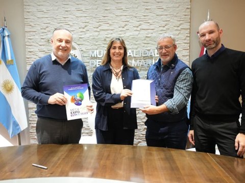 El intendente Accastello recibió a los organizadores de la Mega Expo del Centro Argentino