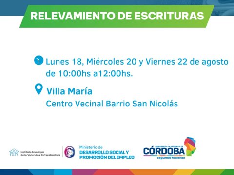 El municipio realizará un relevamiento de escrituras