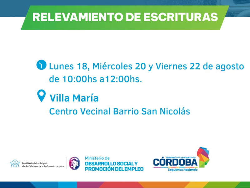 El municipio realizará un relevamiento de escrituras
