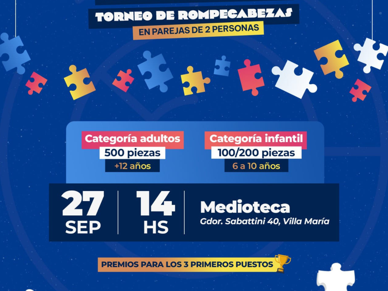 Se realiza un torneo de rompecabezas en la Medioteca