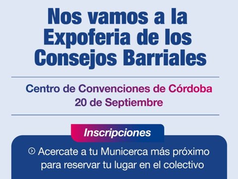 Villa María participará de la Expoferia de los Consejos Barriales en Córdoba