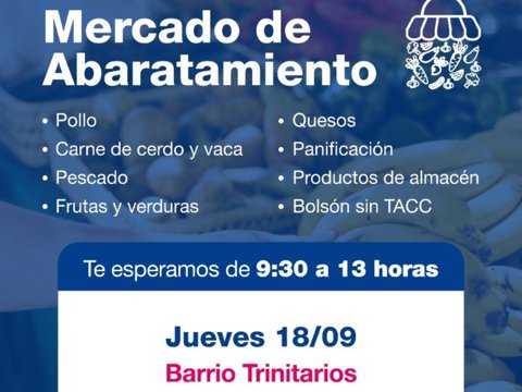 El Mercado de Abaratamiento llega este jueves a barrio Trinitarios