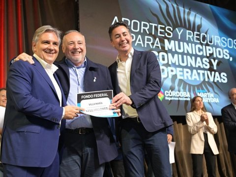 Villa María recibió aportes económicos destinados a infraestructura por parte del gobierno provincial