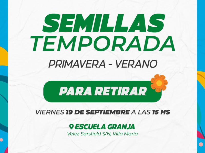 El municipio entregará semillas de la temporada primavera - verano