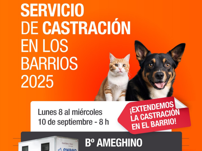 Barrio Ameghino: se extiende la campaña gratuita y descentralizada de castración