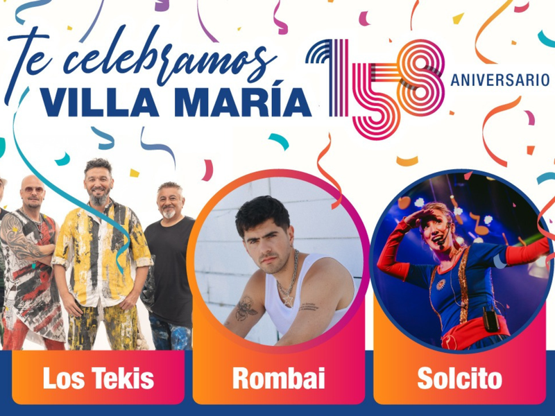 Villa María celebra su 158° aniversario con shows musicales en el Parque de la Vida