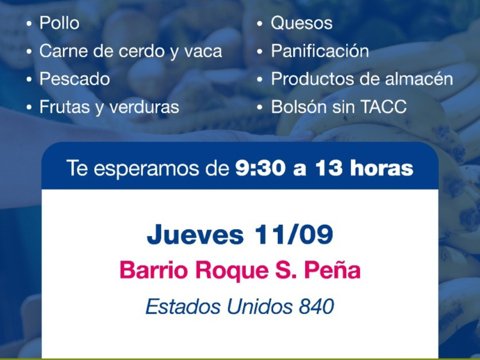 El Mercado de Abaratamiento llega este jueves a barrio Roque Sáenz Peña