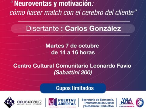Buenas Prácticas Empresariales: el municipio brindará una capacitación gratuita sobre neuroventas y motivación