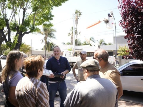 Con la incorporación de Rivadavia y Lamadrid, ya son 27 los barrios que cuentan con el 100% de luces led