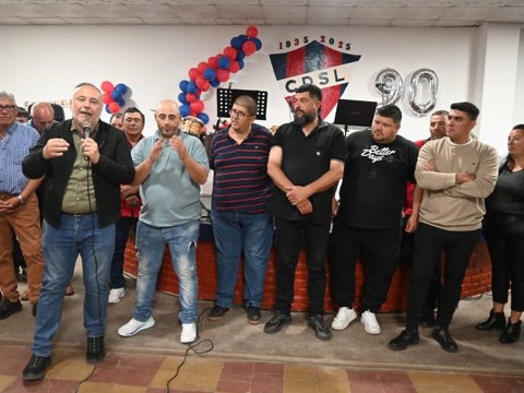 Accastello participó de los festejos por los 90 años del club San Lorenzo de Las Playas
