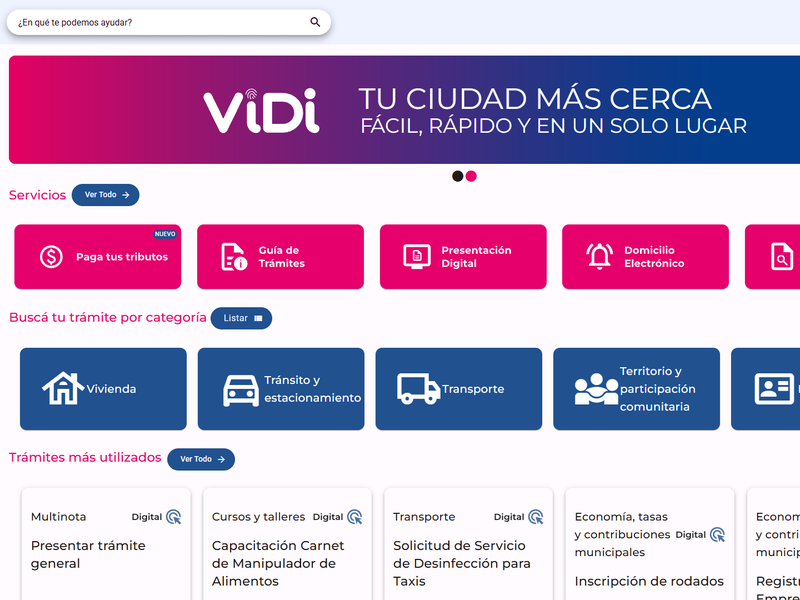 Se realizaron más de 14 mil trámites en los últimos 6 meses a través de ViDi