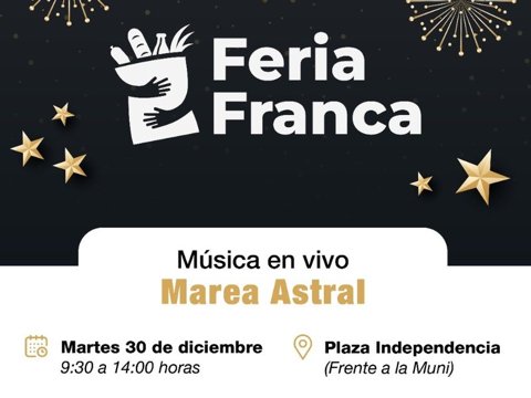 Feria Franca de fin de año con música en vivo en Plaza Independencia