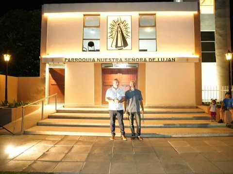 Se inauguró la iluminación externa y el reacondicionamiento de la Parroquia Nuestra Señora de Luján