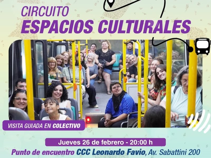 Nueva visita guiada en colectivo por 7 espacios culturales de la ciudad