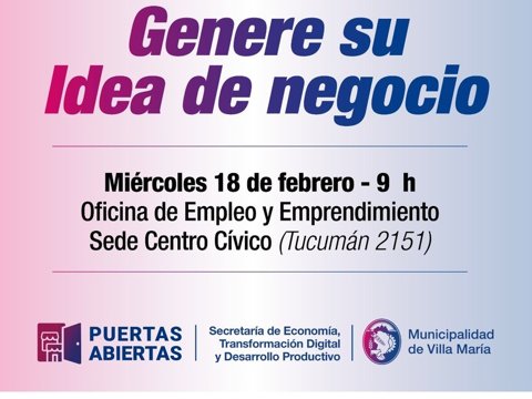 “Genere su idea de negocio”: nueva propuesta de formación para emprendedores