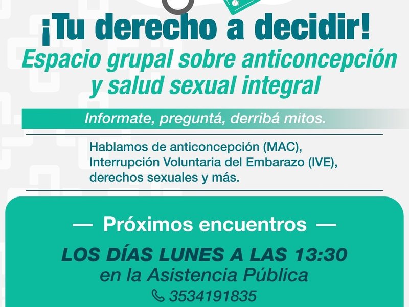La Asistencia Pública impulsa un taller sobre anticoncepción y salud sexual integral