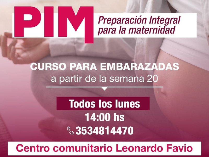 El lunes 9 comienza el curso gratuito de preparación integral para la maternidad
