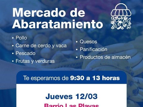 El mercado de abaratamiento llega mañana a barrio Las Playas
