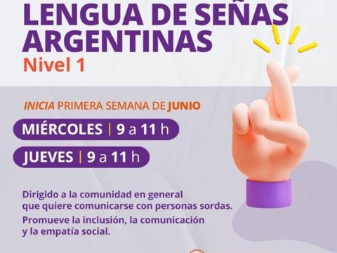 La Tecnoteca abrió inscripciones para nuevos cursos de lengua de señas argentinas
