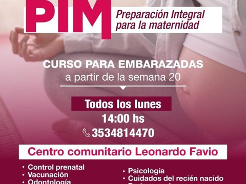 Preparación integral para la maternidad: desde el lunes 8 el municipio dictará un curso gratuito para embarazadas
