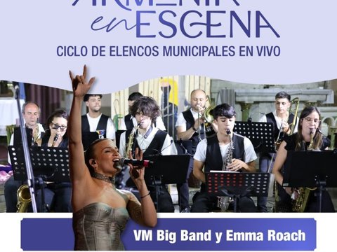 “Armonía en Escena”: la VM Big Band y Emma Roach protagonizarán un nuevo concierto de los elencos municipales