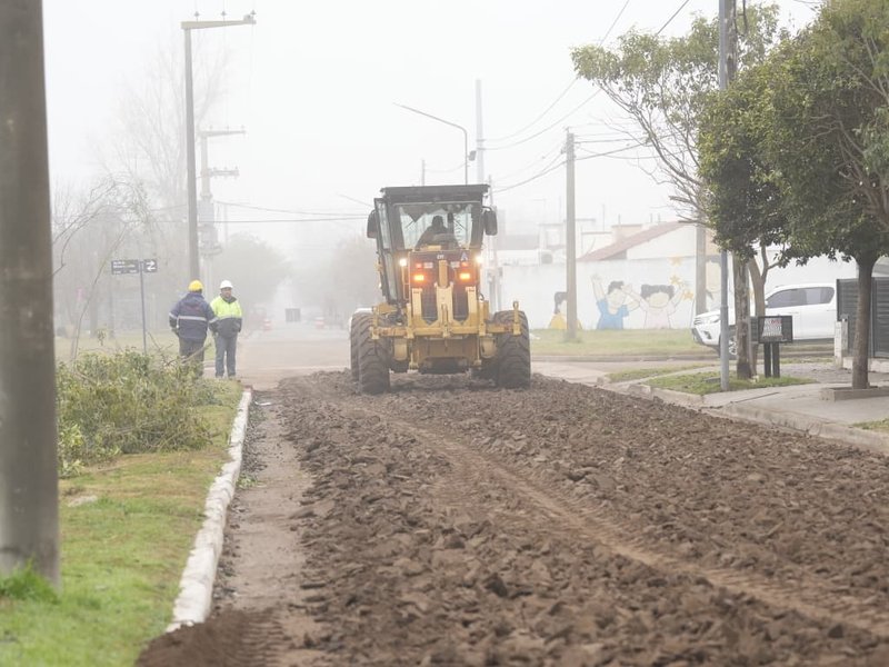 Plan 500 Cuadras: comenzaron los trabajos previos para pavimentar 14 cuadras en barrio Parque Norte