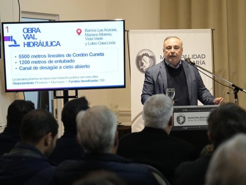 El municipio presentó el nuevo “Plan de Obras de Desagües Urbanos”