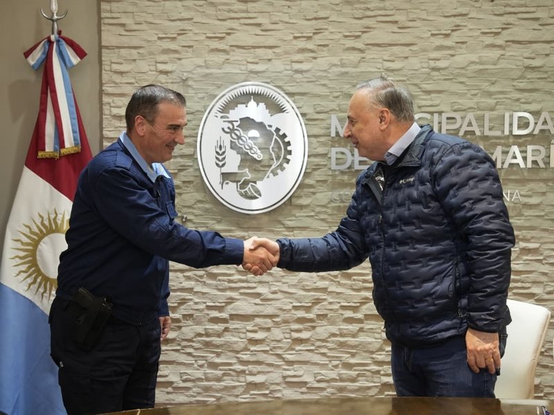 Accastello recibió al nuevo jefe de la Departamental General San Martín de la Policía de Córdoba