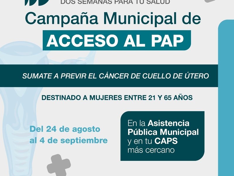 El municipio impulsa una campaña para promover el acceso al pap y la prevención del cáncer de cuello de útero