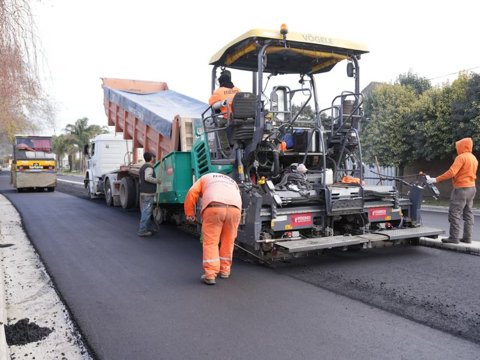 Plan 500 Cuadras: avanza la pavimentación de Avenida Mercedarios
