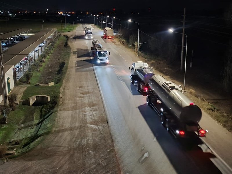 Jerarquización de accesos: se colocó iluminación led en Ruta 2 y Paraguay