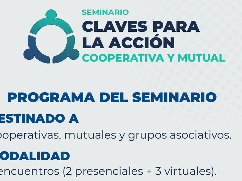 Villa María será sede del seminario “Claves para la acción cooperativa y mutual” en su edición 2026
