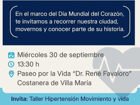 “Villa María. Historia y Corazón”: el municipio invita a participar de una bicicleteada para promover el cuidado cardiovascular