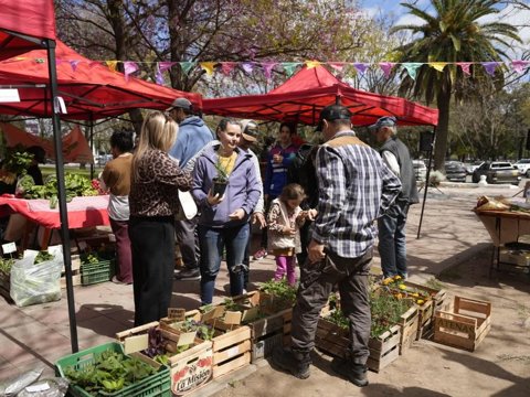La Feria Franca volvió a reunir a productores y vecinos con música y sorteos