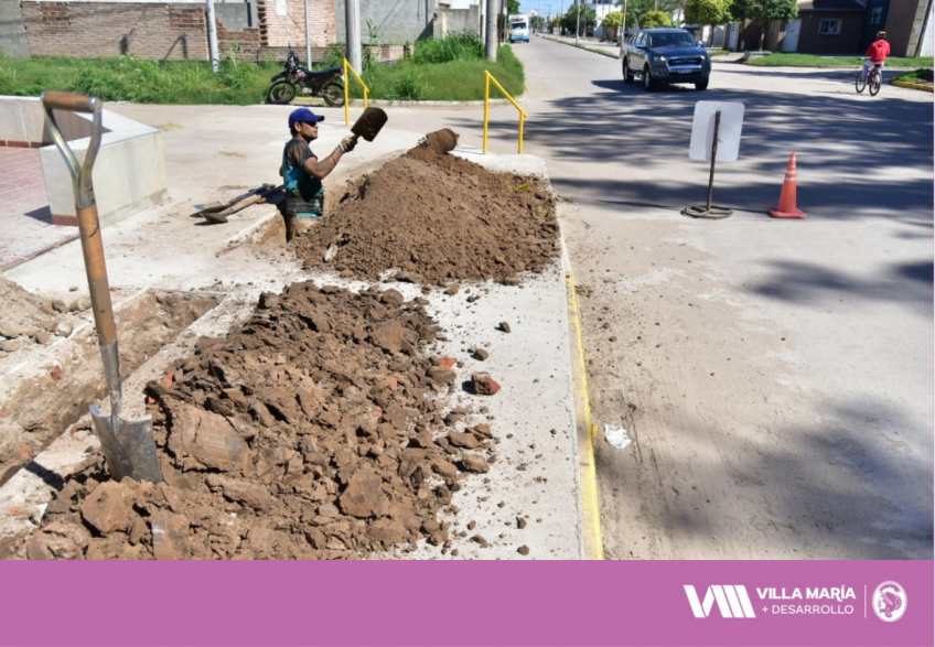 Villa María: La obra de tendido de red de gas natural en seis barrios de la ciudad presenta un avance del 88 por ciento