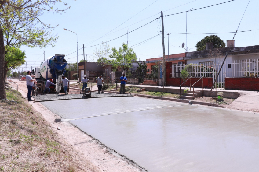Villa María: El municipio completó la primera etapa de pavimentación de calle Lisandro de la Torre, en barrio Belgrano
