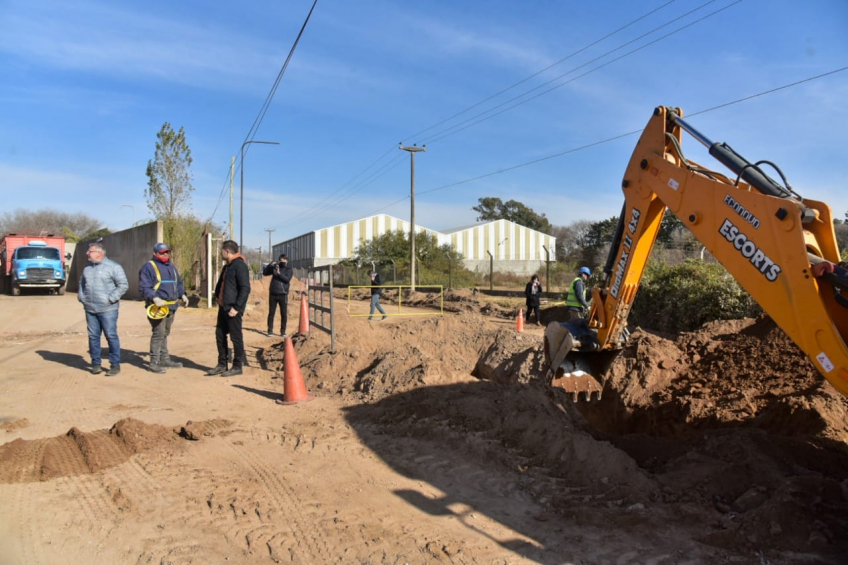 Villa María: Avanza la construcción del desagüe troncal para barrio Industrial, complementaria a la obra del bulevar Alvear