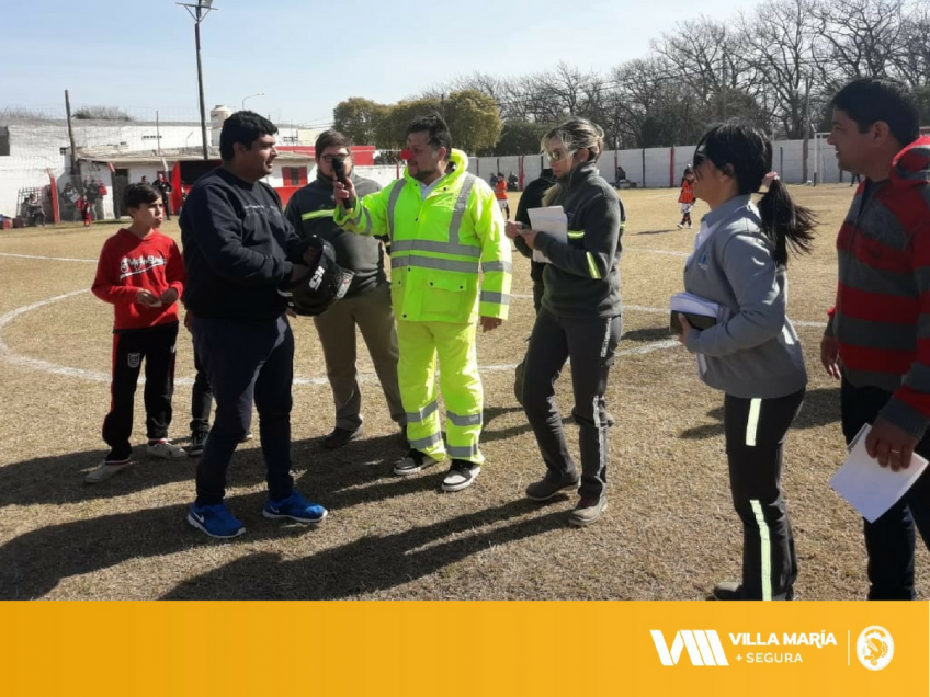 Villa María: En las canchas de Baby Fútbol, continúan las actividades para concientizar sobre seguridad vial